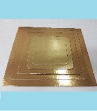 Picture of 6 INCH GOLD CAKE CARD SQUARE DOUBLE THICKNESS 3MM